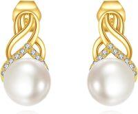 wholesale 10K Gold Celtic Knot Design Irish Jewellery Gift for Her-E Style-Celtic Earrings