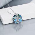 wholesale Turtle Gifts S925 Sterling Silver Crystal Sea Turtle Necklace Christmas Gifts For Women, 18+2 Inch -0-5