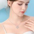 TOUPOP Sterling Silver Heart Initial A-Z Letter Pendant Necklace-0-1