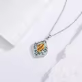 TOUPOP Sterling Silver Abalone Shell Teardrop Filigree Necklace Gift-0-3