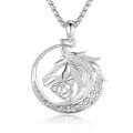 wholesale 925 Sterling Silver Celtic Knot Horse Head Pendant Necklace Norse Viking s for Men Women-0-0