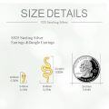 wholesale 925 Sterling Silver Plated Gold Snake Stud Earrings with Green Eyes and Cubic Zirconia Accents for Women-0-4