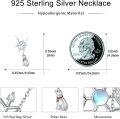 wholesale 925 Sterling Silver Snowflake Pendant Necklace with Polar Bear Charm and Moonstone Gemstones s for Women-0-5