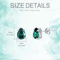 wholesale Sterling Silver Birthstone Teardrop Stud Earrings for Women-0-5