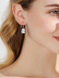 wholesale 925 Sterling Silver Moonstone Cat Angel Wing Heart Drop Earrings for Women-0-3