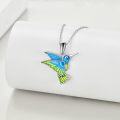wholesale Sterling Silver Sterling Silver Flower Bird Pendant Necklace Hummingbird Cardinal Gift for Women-0-1