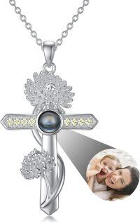 wholesale 925 Sterling Silver 12 Month Birthstone Flower Necklace  Char-11-Nov-Chrysanthemum+Photo-11-November-Chrysanthemum