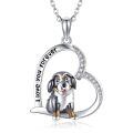 wholesale 925 Sterling Silver Axolotl Pendant Heart-Shaped Necklace - Cute Animal s for Women-0-0