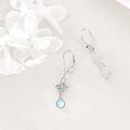 wholesale 925 Sterling Silver Moonstone Celtic Knot Drop Earrings Platinum Plated For Women-0-3