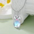 wholesale 925 Sterling Silver Moonstone Labrador Retriever Pendant Necklaces for Women - Memorial s-0-1