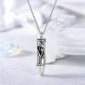 wholesale 925 Sterling Silver Bullet Shaped Tulip Flower Memorial Keepsake Jewelry with Funnel and Fill Tool - 3D Engraved Design (Tulips)-0-2
