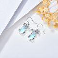 wholesale 925 Sterling Silver Dragonfly Moonstone Leverback Dangle Drop Earrings for Women-0-3