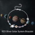 wholesale 925 Sterling Silver Cubic Zircon Solar System Bracelet for Women Universe Jewelry Gift-0-5