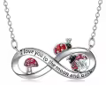 wholesale 925 Sterling Silver Infinity Love You to the Moon and Back Ladybug Mushroom Pendant Necklace Wholesale for Women-0-0