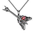 wholesale 925 Sterling Silver Skull Heart Necklace Pendant-0-0