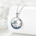 wholesale 925 Sterling Silver Abalone Shell Turtle and Wave Ocean Pendant Necklace for Mom Gifts-0-1