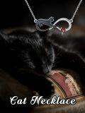 wholesale 925 Sterling Silver Cat Infinity Love Heart Pendant Necklace-0-11