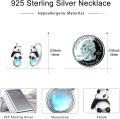 wholesale 925 Sterling Silver Adorable Panda Stud Earrings with Opal Stone Gift for Women Girls-0-3