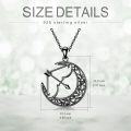 wholesale Rose Gold 925 Sterling Silver Moon & Arrow Pendant Necklace - Archer's Hunt Jewelry for Women-0-12