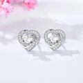 wholesale 925 Sterling Silver Birthstone Heart Stud Earrings Jewelry Gifts for Women-0-73
