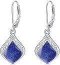 wholesale 925 Sterling Silver Teardrop White Opal Dangle Earrings for Women-0-18