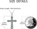 wholesale 925 Sterling Silver Abalone Shell Inlay Celtic Knot Cross Pendant Necklaces for Women Christian Gifts Faith Jewelry 45cm Chain Length-0-3