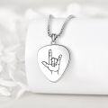 wholesale 925 Sterling Silver Musical Notes & Guitar Pick Pendant Necklaces for Women Girls  Ideas-0-2