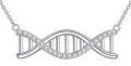 wholesale 925 Sterling Silver Cubic Zirconia Dna Pendant Necklaces for Women Girls Gifts Medical Science Jewelry 45cm Chain Length-0-0