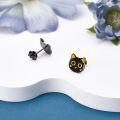 wholesale 925 Sterling Silver Cat Face Stud Earrings-0-2