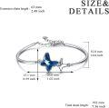 wholesale Sterling Silver Austrian Crystal Infinity Morpho Helena Butterfly Bangle Bracelet-0-4