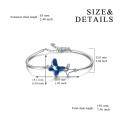 wholesale Sterling Silver Austrian Crystal Infinity Morpho Helena Butterfly Bangle Bracelet-0-4