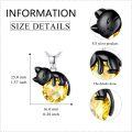 wholesale 14K Gold Pink Crystal Black Cat Pendant Necklace for Women Cats Lover-0-115