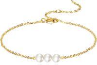 wholesale 14K Gold Freshwater Pearl Anklet for Women-Irregular 3