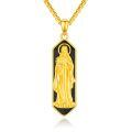 wholesale 925 Sterling Silver Gold Plated Virgin Mary Pendant Necklace-0-0