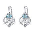 wholesale 925 Sterling Silver Turquoise Jellyfish Drop Earrings-0-0