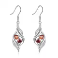TOUPOP Sterling Silver Aquamarine Dangle Drop Earrings-0-0