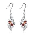 TOUPOP Sterling Silver Aquamarine Dangle Drop Earrings-0-0
