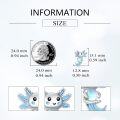 wholesale 925 Sterling Silver Blue Opal Axolotl Stud Earrings for Women -0-3