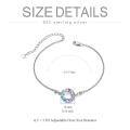 wholesale 925 Sterling Silver Infinity Circle Bracelet Wholesale With Rainbow Charm-0-26