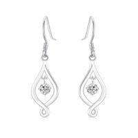 wholesale 10k Gold Elegant Diamond Drop Earrings-14K White Gold