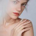 TOUPOP 14K Gold Star Custom Name Ring For Women Mother's Day Gift-0-3
