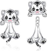 wholesale 925 Sterling Silver Tiger Cub Stud Earrings for Girls and Women - Hypoallergenic s-Tiger