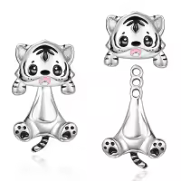 wholesale 925 Sterling Silver Tiger Cub Stud Earrings Wholesale for Girls and Women - Hypoallergenic s-Tiger