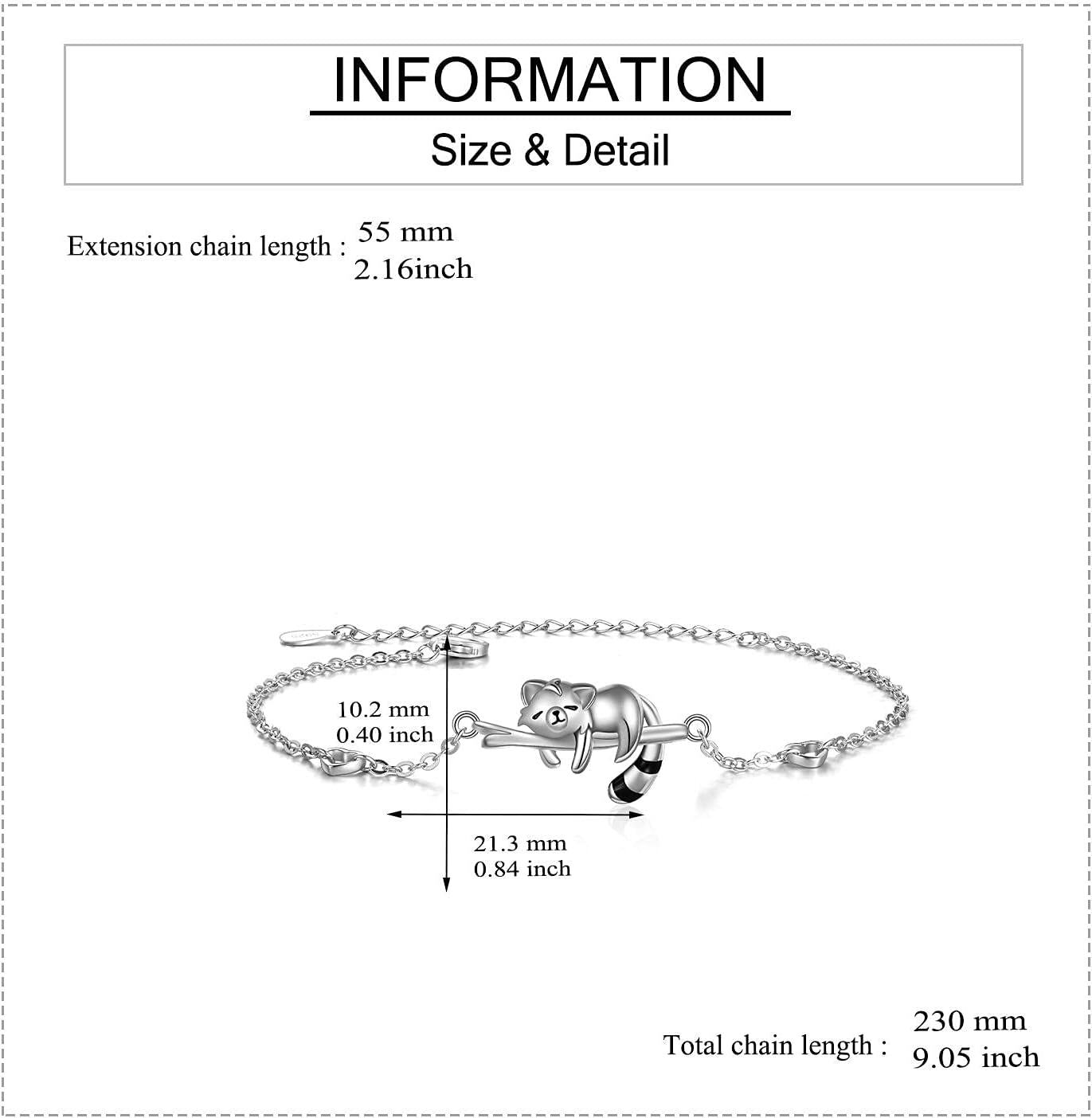 wholesale 925 Sterling Silver Red Panda Charm Bracelet for Women Girls Animal  Idea-0-3