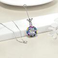 wholesale 925 Sterling Silver Rainbow Crystal Sloth Locket Necklace Gift for Her-0-9