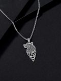 TOUPOP 925 Sterling Silver Beast Pendant Irish Celtic Knot Necklace-0-5