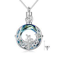 wholesale 925 Sterling Silver Zodiac Necklace Pendant With Moon And Stars Design-Capricorn