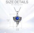 wholesale 925 Sterling Silver Metal Shark Tooth Blue Crystal Pendant Necklace for Women and Men - Valentines Gift Idea-0-4