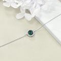 wholesale 925 Sterling Silver Opal Circle Chain Link Bracelet-0-12