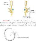 wholesale 925 Sterling Silver Blue Crystal Fairy Angel Dangle Drop Earrings for Women-0-4
